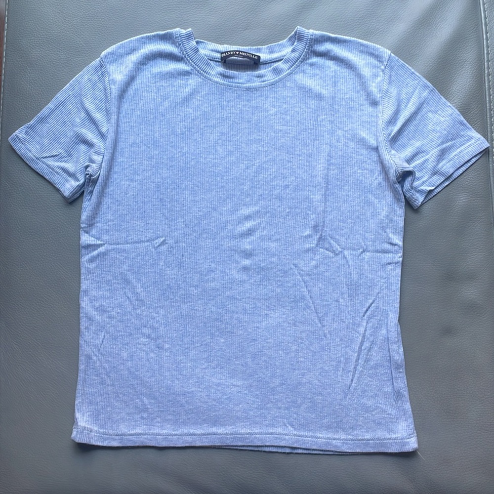 Brandy Melville Short Sleeve Ribbed T-Shirt